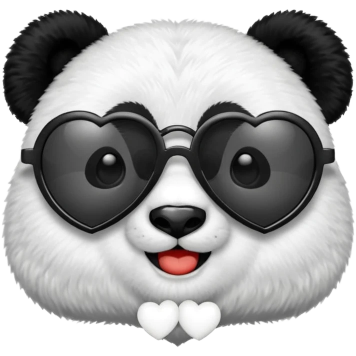 Panda with heart shades glasses emoji