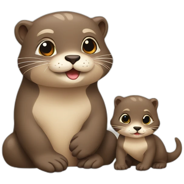 Loutre avec un chaton emoji