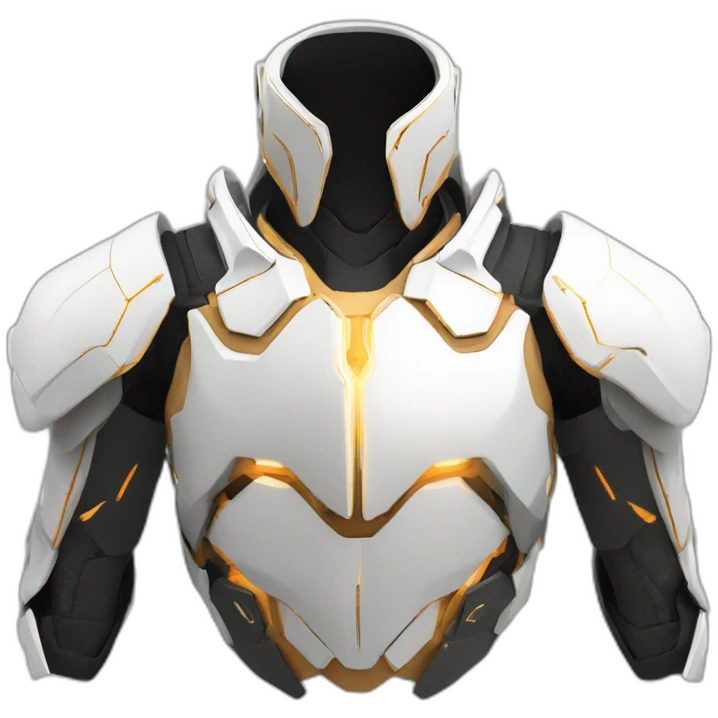 futuristic armored Omega Energy breastplate radiating omega energy emoji
