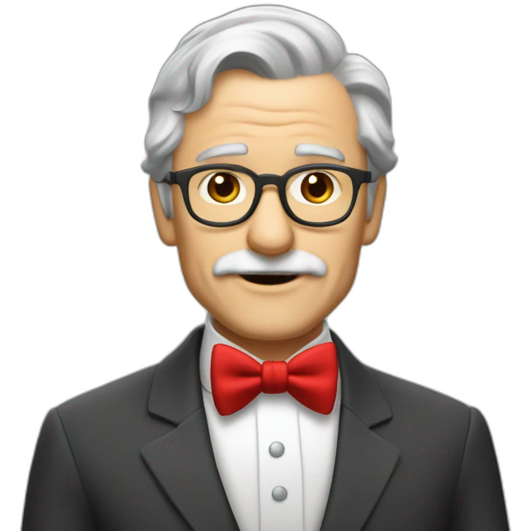 a-profile-of-gray-haired-skullet-grandpa-wearning-dinner-jacket-with-red-bow-tie emoji
