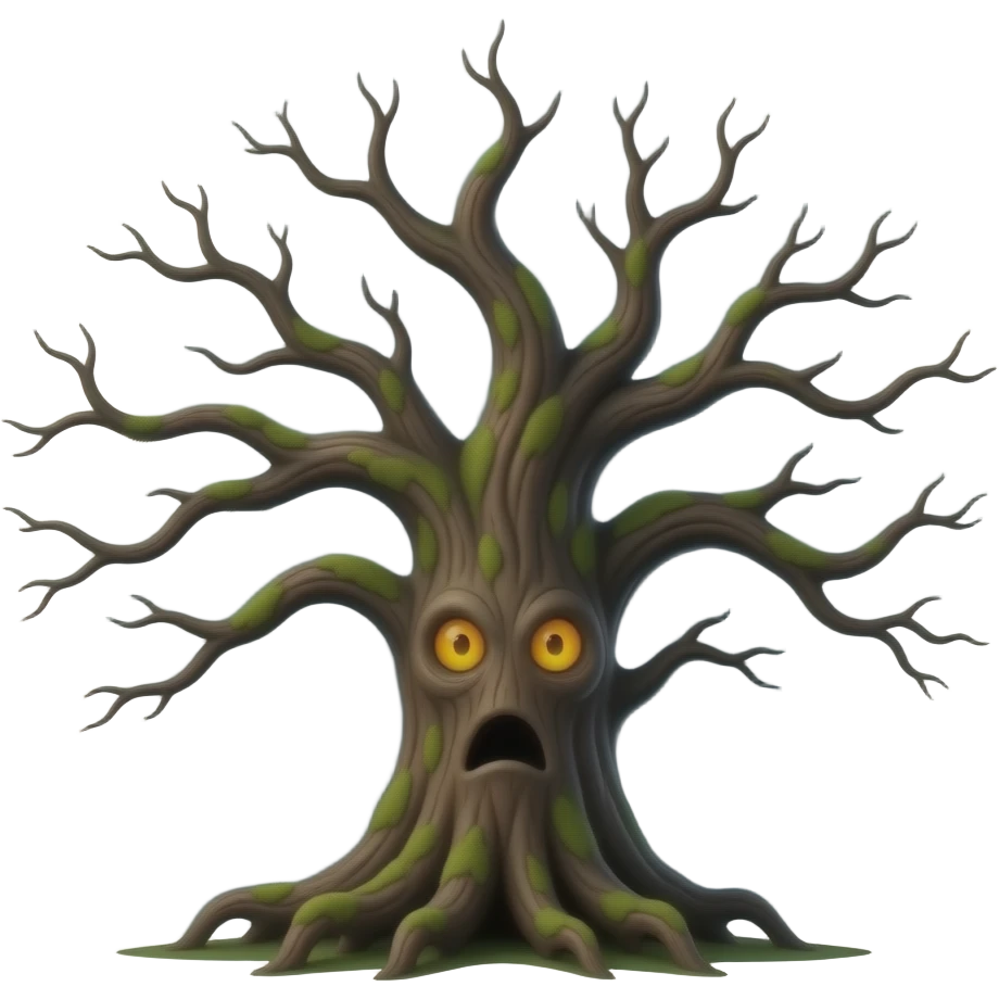 Conjuring scary tree emoji