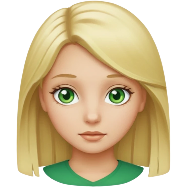 Girl blonde Green eyes emoji