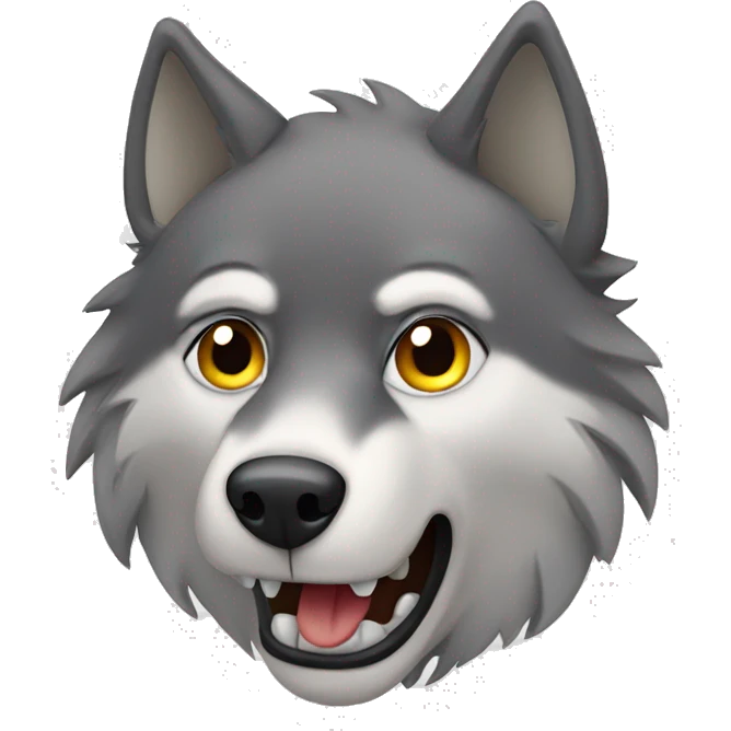 wolf is talking emoji