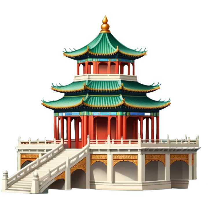 Summer Palace pavilion architecture only emoji