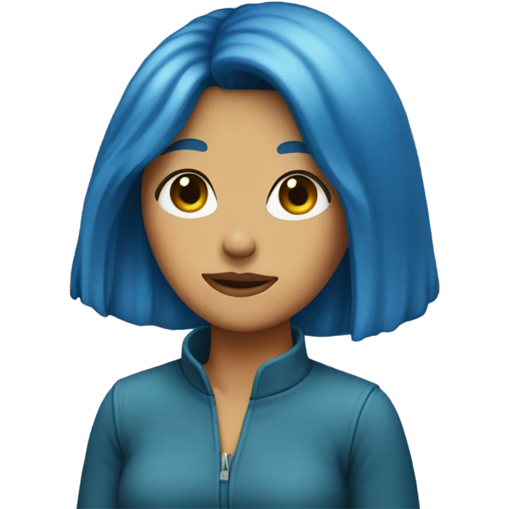 Lisa blue hair  emoji