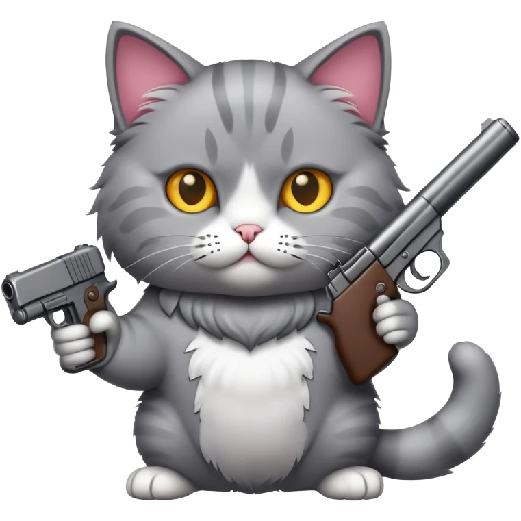 cat with a gun emoji