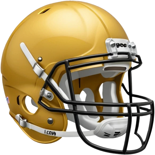 College football player helmet in gold color  emoji