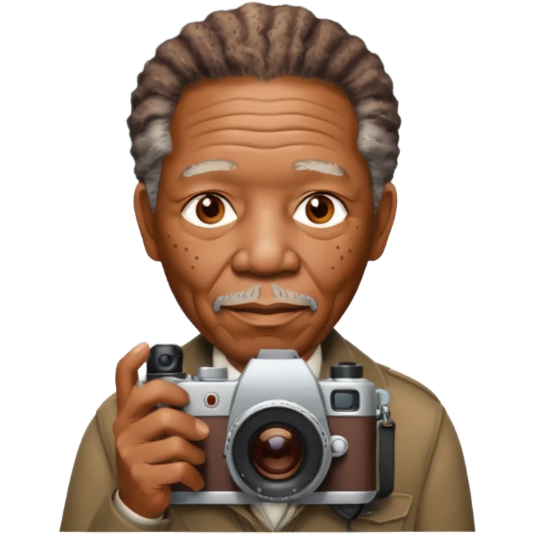 morgan freeman with camera emoji