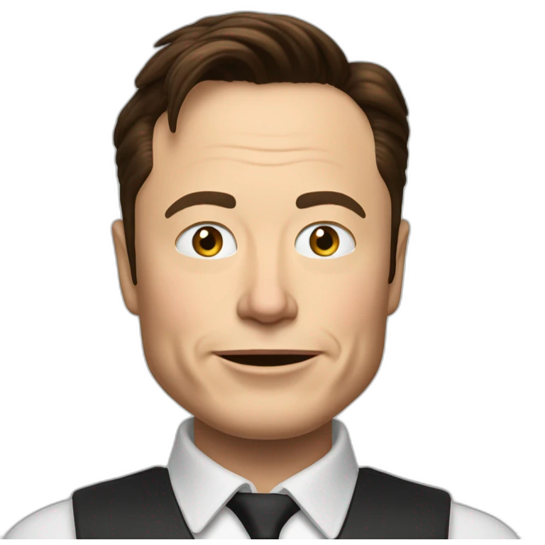 elon musk qui fait un doigt d'honner emoji