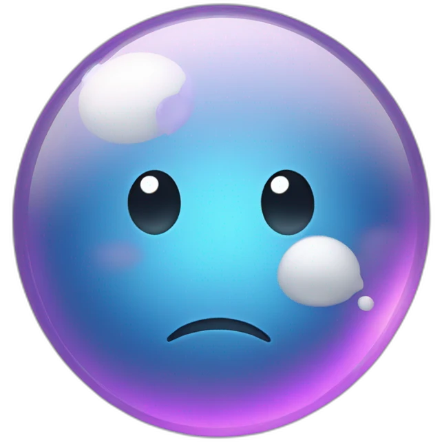 sad soap bubble emoji