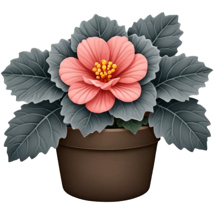 super realistic grey begonia emoji
