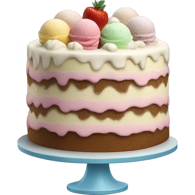 Ice cream cake emoji