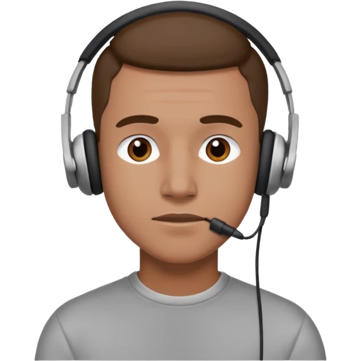Man with ear buds emoji