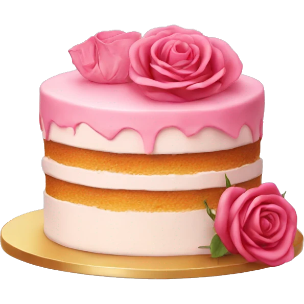 Cake with rose emoji