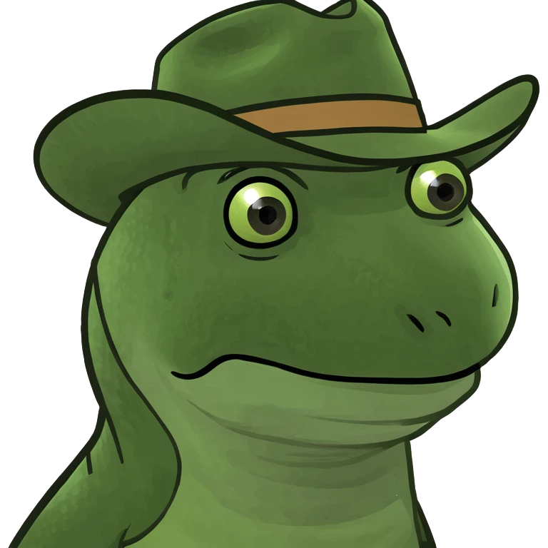 Lizard wearing a cowboy hat  emoji