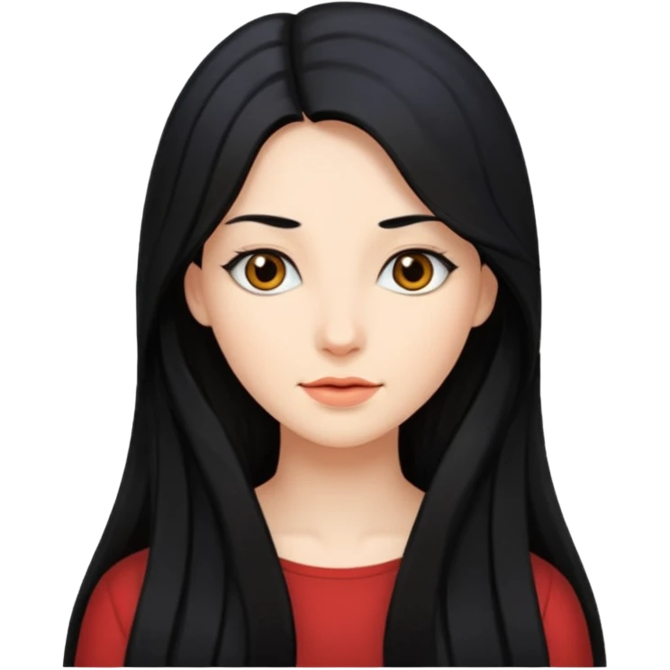 Women with long black hair  emoji