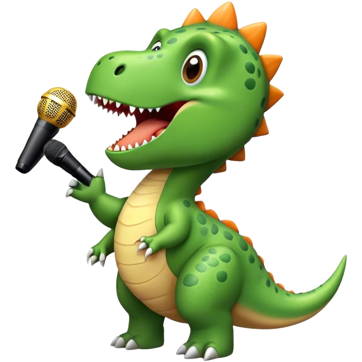 Dinosaurio cantando emoji