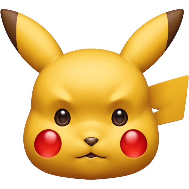 Un Pikachu rouge qui et triste emoji