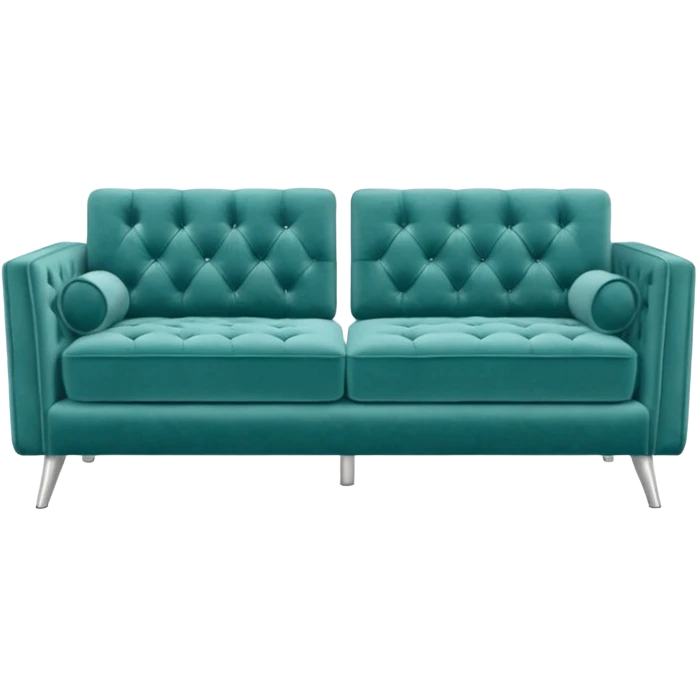 Long square teal sofa emoji