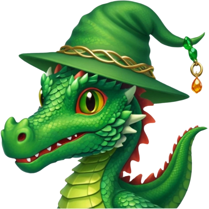 green dragon with a hat emoji