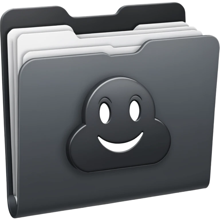 computer folder icon black text web design emoji