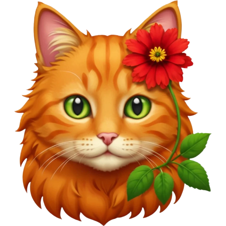 Cat and flower emoji