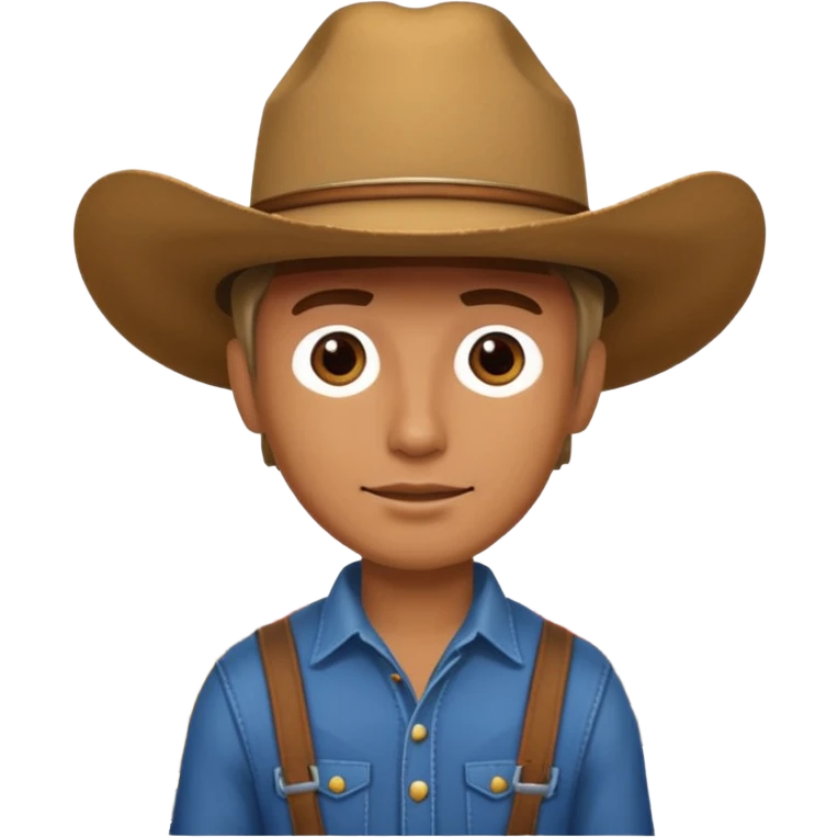 tractor with cowboy emoji
