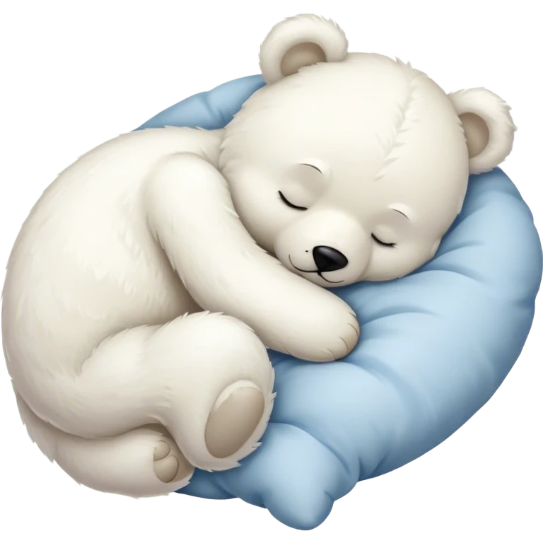 Sleeping white teddy bear  emoji