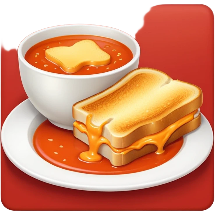 grilled cheese and tomato soup emoji