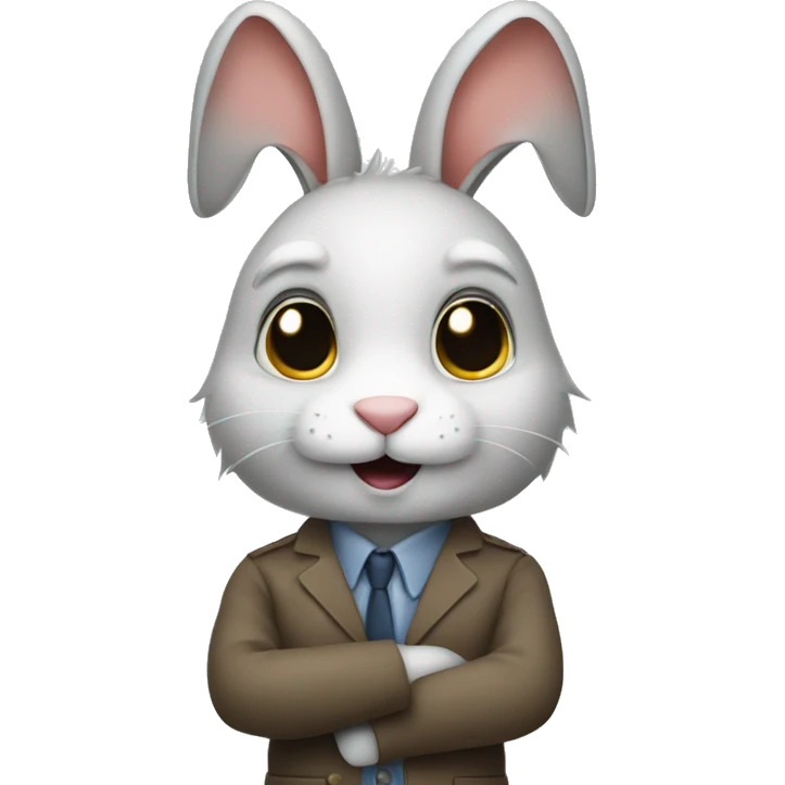 Rabbit dressed as helpful person emoji