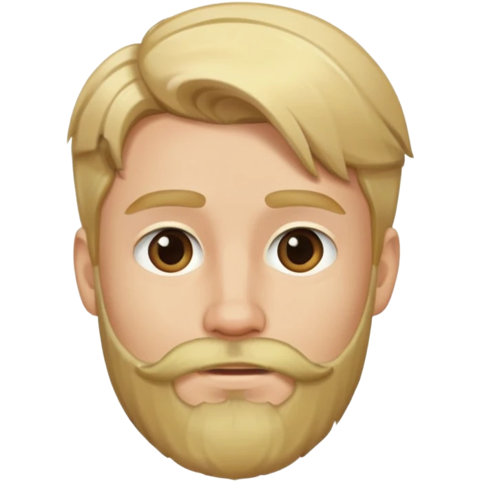 young man with blonde hair and neat medium beard emoji