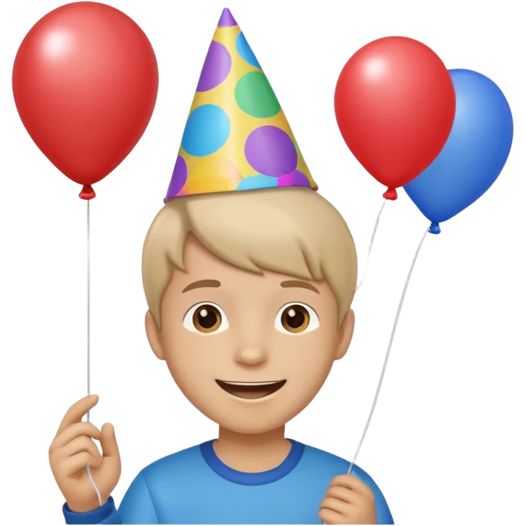festa de aniversario menino com chapeu emoji
