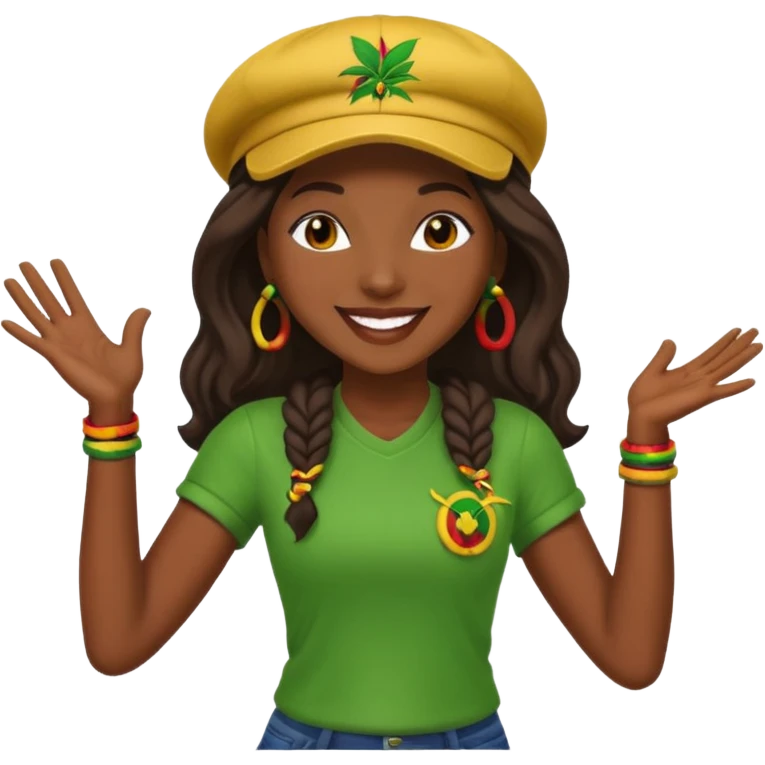 reggae femme   casquette danse  emoji