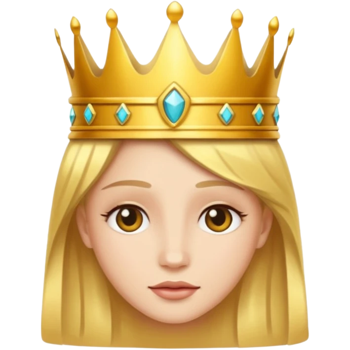 “Keep the 😌 emoji exactly the same, no edits, no human features. Just place the 👑 crown above it.” emoji