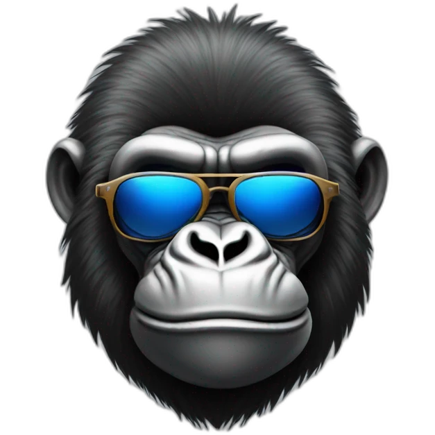 Cool punk looking gorilla with shades emoji