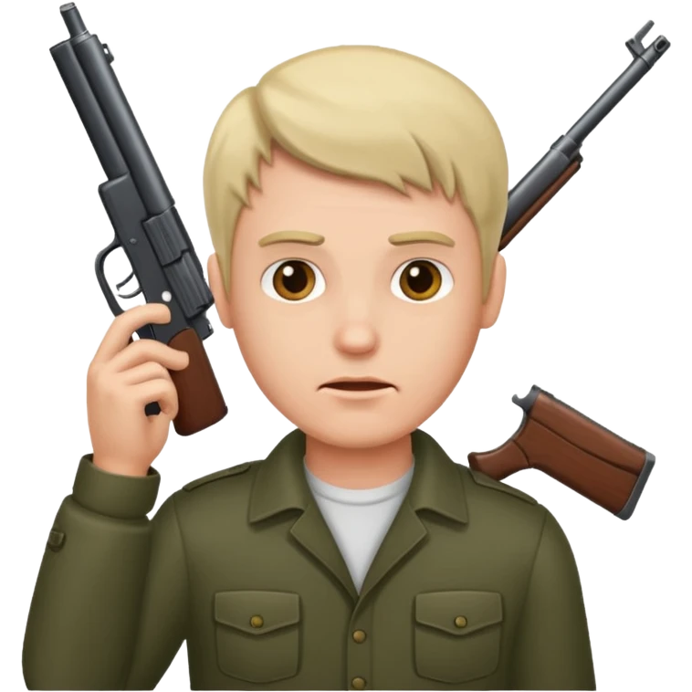 guy holding a gun to his head emoji