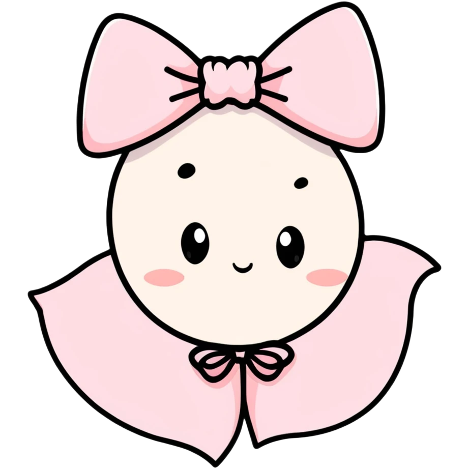 pastel pink bow emoji