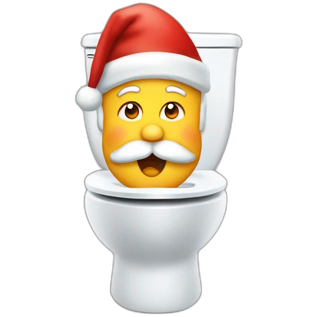 santa claus on toilet seat emoji