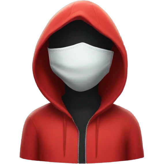 Squit game red hood with mask emoji