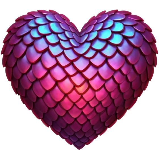 dark warm iridescent scaly heart symbol  emoji