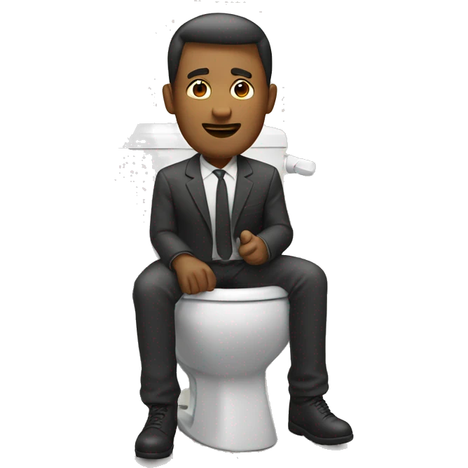 Man in a toilet emoji