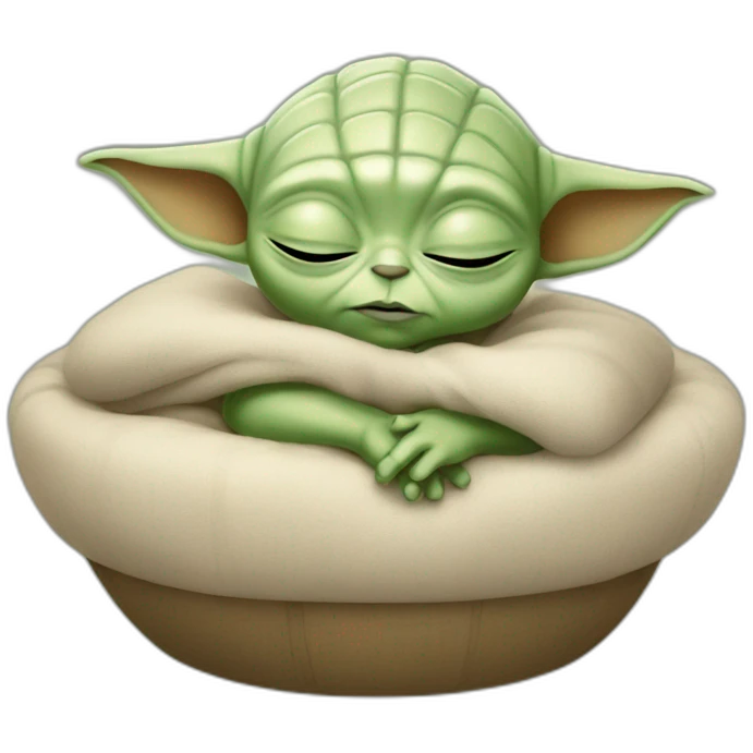 Bébé Yoda sleeping emoji