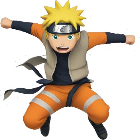 Naruto jumping emoji
