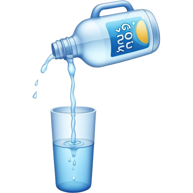 bottle of water being poured out emoji