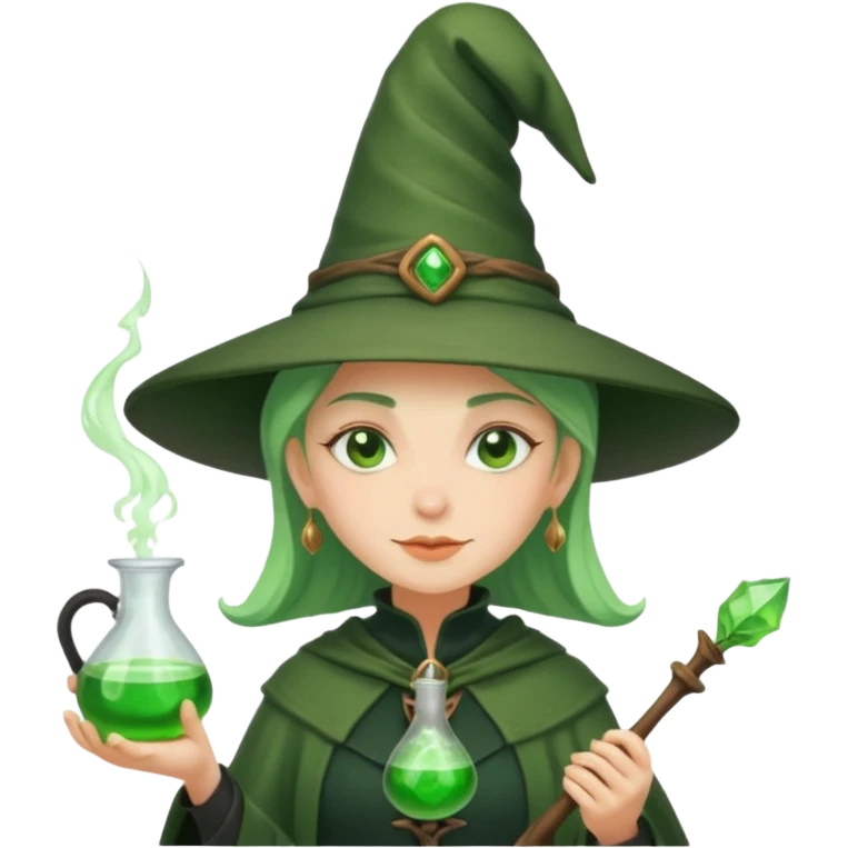 green witch cooking potion emoji