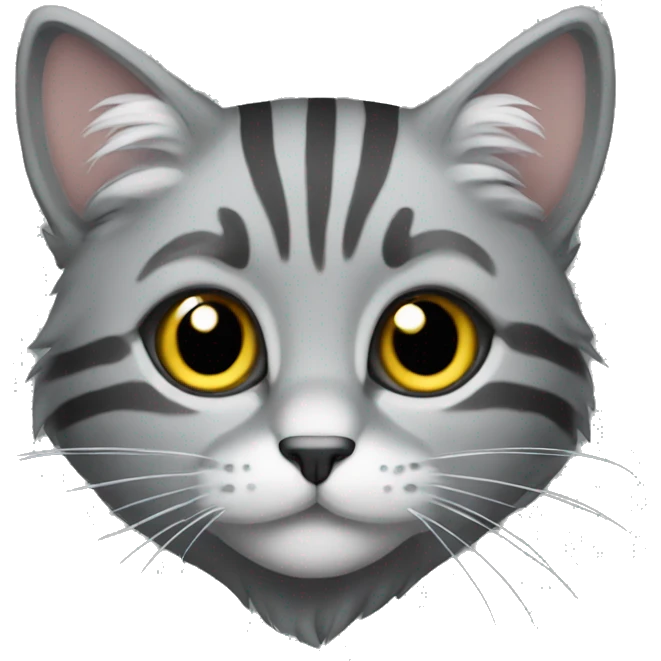 Forest Cat gray  emoji