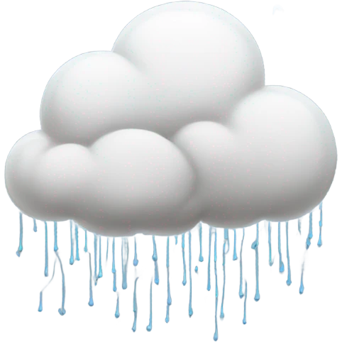 Cloud raining cats emoji