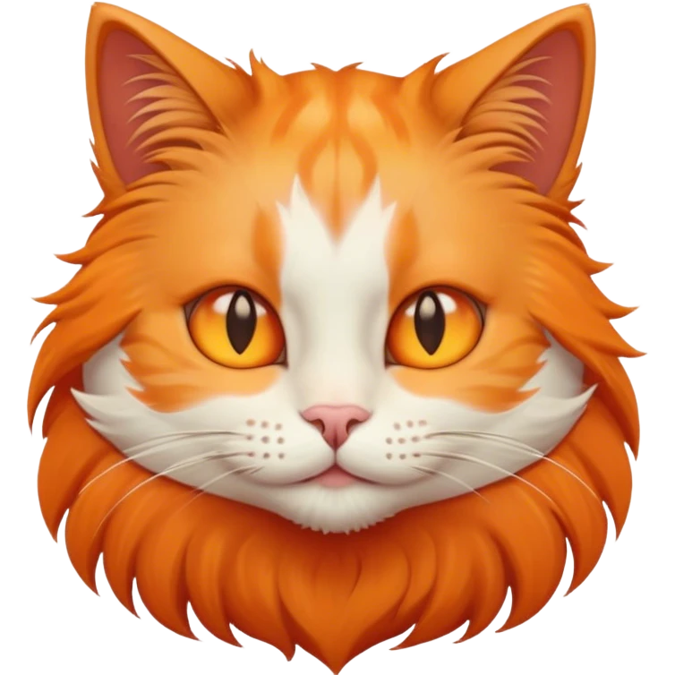 Long hair cat orange emoji
