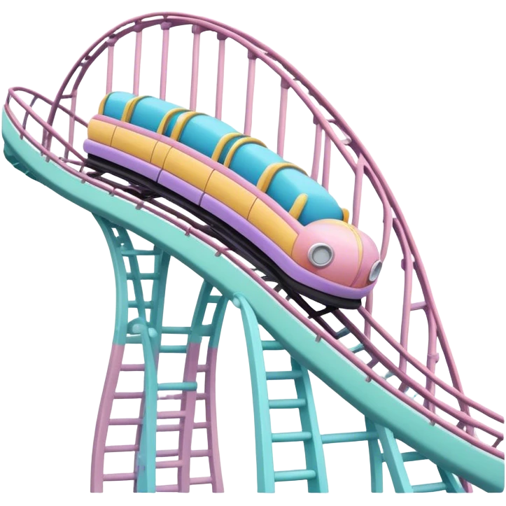 Pastel rollercoaster emoji
