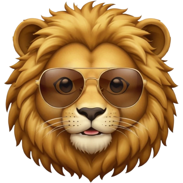 lion face with sunglasses emoji